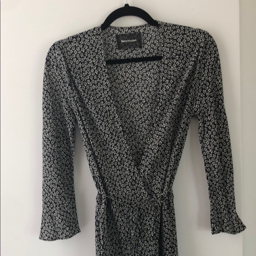 reformaroon floral dress maxi